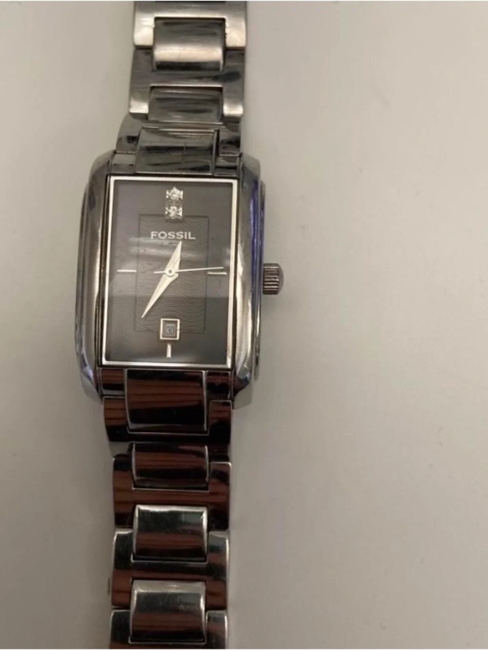 Fossil Wearable silver wristwatch